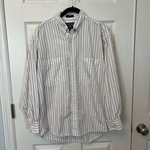 Ralph Lauren Chaps Shirt Mens M Multicolor Striped Button Down Vintage 90s